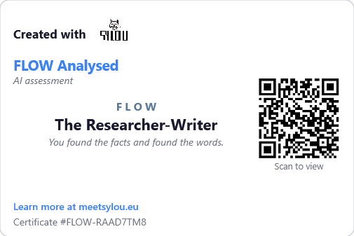 FLOW Pledge Badge for The Antlerbranches: FLOW collaboration style 'The Researcher-Writer'